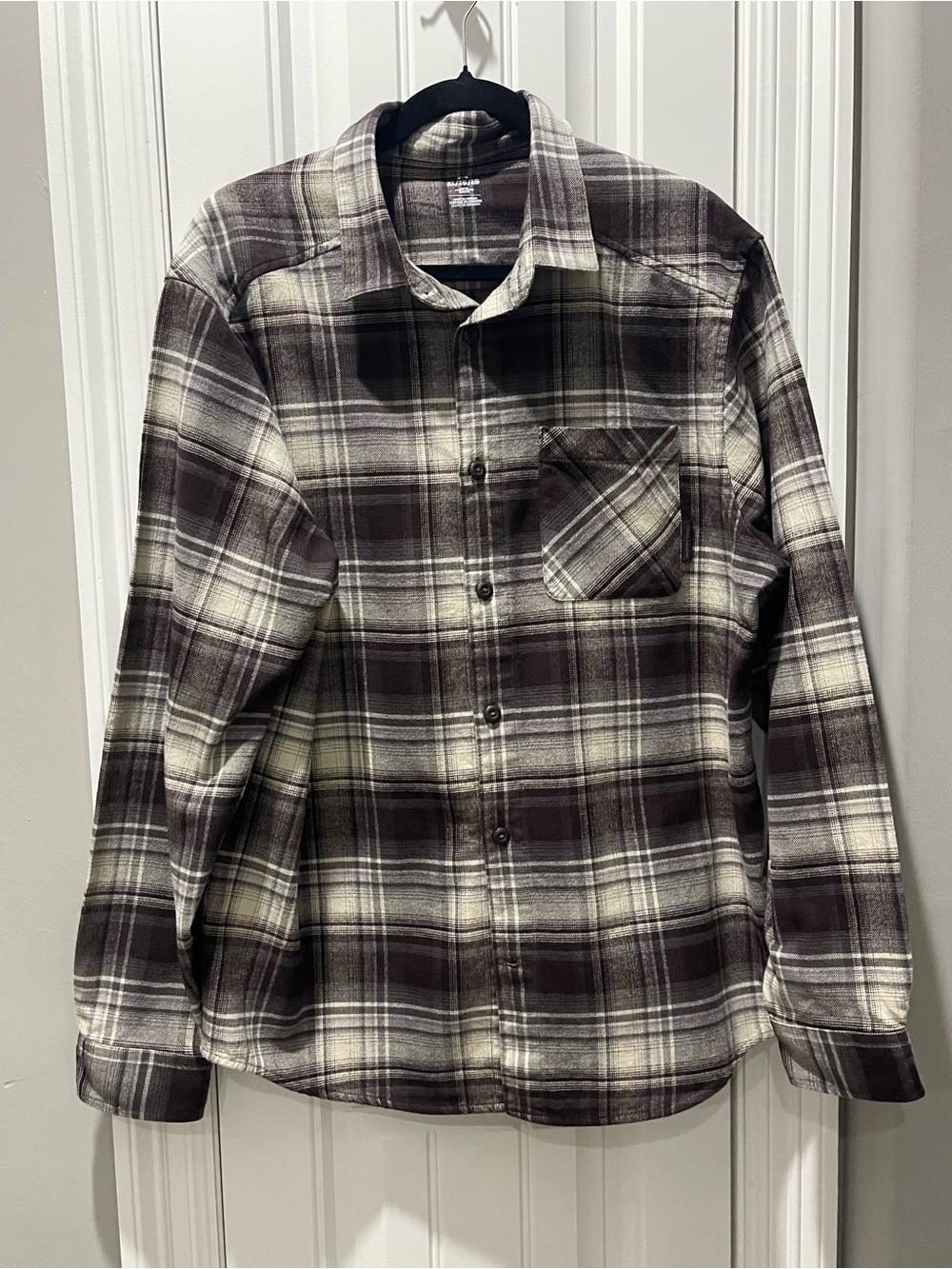 Under Armour Men’s Plaid Flannel Long-Sleeve Shirt - Brown & Cream